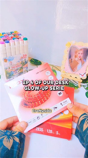 I Finally Added LED Lights to My Desk ✨😍 desk glow up series #Shorts #diy