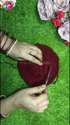 beautiful crochet rose flower purse tutorial