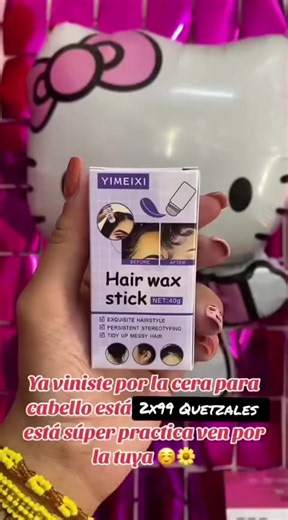 ✨ ¡Despídete del frizz y luce un peinado perfecto todos los días! ✨ ¿Cabellitos rebeldes que no se quedan en su lugar? Con el Hair Wax Stick conseguirás un acabado limpio, natural y de larga duración en cuestión de segundos. Es ideal para coletas, moños, trenzas o cualquier peinado que quieras mantener impecable. 🎉 Aprovecha nuestra promoción especial: 💥 2 Hair Wax Stick por solo Q99 🚚 ¡Envío GRATIS a toda Guatemala! Llévate dos por un precio increíble: uno para usar todos los días y otro de 