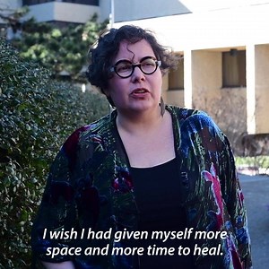 Adrienne Williams Boyarin talks about how many professors (not just students) have been through serious challenges with their health and mental health. UVic Bounce seeks to normalize and de-stigmatize the challenges that students face. | University of Victoria
