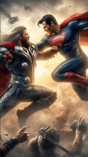 Thor vs Superman-Who Wins ?🤯 #marvel #dc #thor