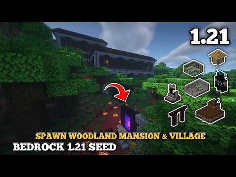 [Java Seed] Minecraft 1.21 Seeds - Spawn Woodland Mansion / Village & Ancient City - Java 1.21