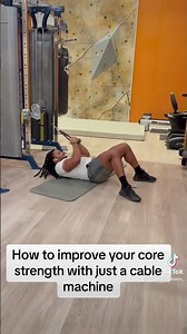 How to improve your core strength with just a cable machine 💪🏾✅ #corestrength #coreworkout