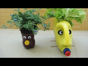 2 DIY Plastic bottle flower pot you can make at home | Pots design