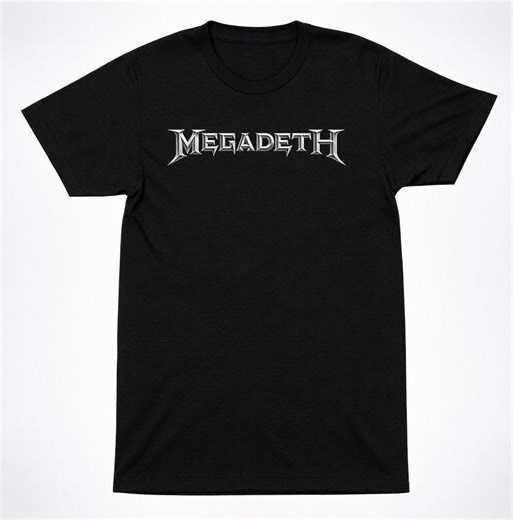 Megadeth Band T-shirt - Classic Black Logo Graphic - Etsy