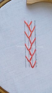 16K views · 230 reactions | Simple Feather stitch tutorial 殺殺 #featherstitch #stitch #embroidery | Tahmina's Embroidery World | Facebook