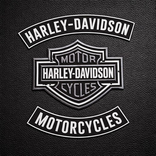 Harley Davidson Motorcycles Embroidered Patch Set – Velcro Sew on Biker Patches - Etsy