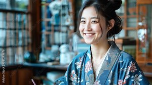 A woman practicing calligraphy at a desk, showcasing the art of beautiful handwriting.