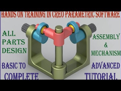 3- Creo Parametric Complete Tutorial for Part Design, Assembly & Mechanism..