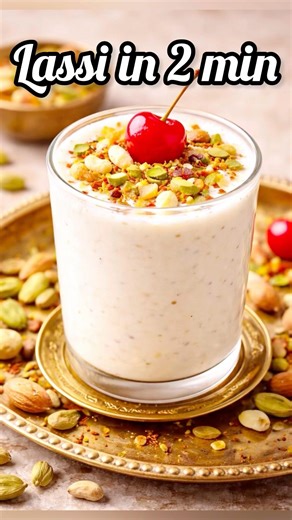 1 Minute Lassi Recipe | Sweet Lassi Recipe | Thick and Creamy Lassi at Home#shorts #youtubeshorts