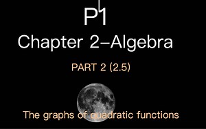 A level—Pure Math P1—The graphs of quadratic functions