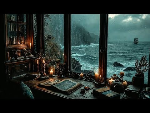 Write your story with ocean | Mysterious Coastal Dark academia | Sad, Introspective, and Moody