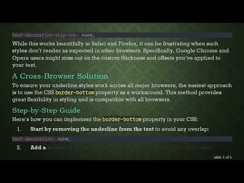 Creating Custom Underlines with text-decoration-thickness: A Cross-Browser Solution