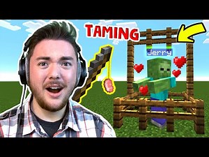 Taming a Zombie In Minecraft...(bad idea)| Minecraft Gameplay