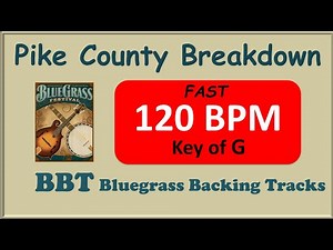 Pike County Breakdown 120 bluegrass backing track in G