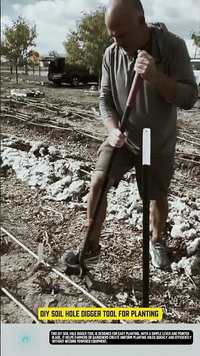 DIY soil hole digger tool for planting #tool