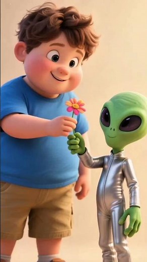 My New Best Friend from Space! 👽💖 #AIAnimation