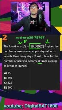 Weird Exponential Function | March SAT Math