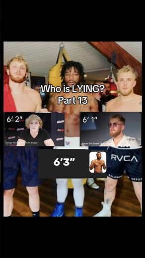 Jake Paul’s says he’s 6’1”….He’s LYING! 🤥 #jakepaul #height #loganpaul #fyp #viral