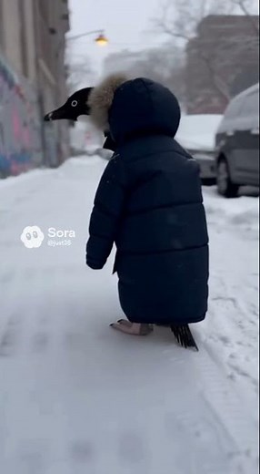 Penguin in Fur-Lined Parka 🦩❄️ | FUNIMAL