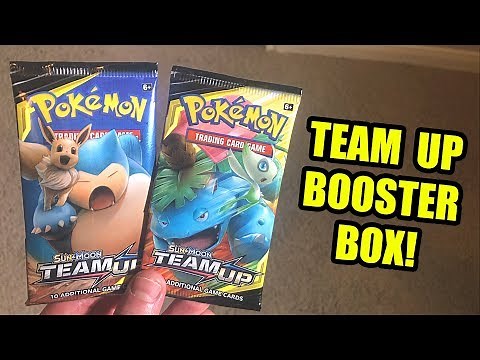 *NEW POKEMON CARDS!* Opening a English TEAM UP BOOSTER BOX with TAG TEAM GX Inside!