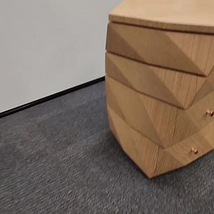 Student category for Maker of Year, present ed by Carbatec is open-themed and open to high school and tertiary students enrolled in full- or part-time study in 2024/2025. This category is open to local and international makers. This entry is from Shaun Allison @shaun.allison.furniture.studio Student at Rycotewood, Great Britain "Helix is my final piece for my BA Furniture Design and Make degree, a geometric-twisting set of drawers intended as a bedside table. Measuring 600 x 350 x 350mm, I explo