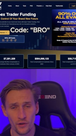 Get eval for under $20 with code BRO, LAST DAY! 💸 #trading