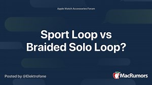 Sport Loop vs Braided Solo Loop?