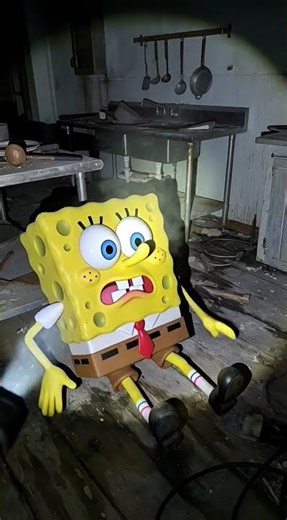 Spongebob wakes up at the Abandoned Krusty Krab