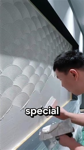 Satisfying Wall Texture Art | Decorative Plaster Pattern Tutorial | Interior Design Technique