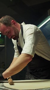 Chef Rolls Out The Pastry With The Rolling Pin For Ravioli Italian Pasta