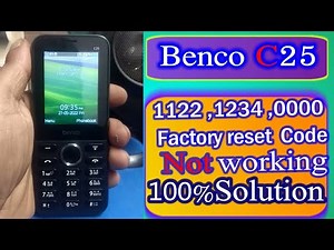 Benco C25 1122 1234 0000 Factory Reset Code Not Working 100% Solution