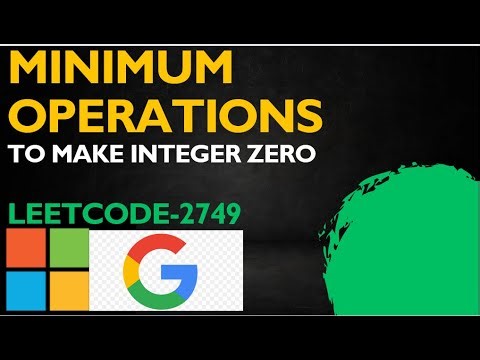Minimum Operations to Make the Integer Zero|LEETCODE 2749|leetcode POTD | daily leetcode potd | POTD