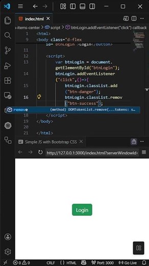 Button Color Changes on Click with Bootstrap #coding #tutorial