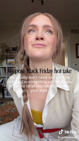 Making planned, needed purchases on Black Friday is something we do (after checking camelcamelcamel.com), but it’s a hard no for me with feeding the monster that is hyper consumerism and fast fashion. I played dress up with pieces I don’t wear often from my closet to inspire future outfit ideas and while this version of the outfit isn’t something I’d likely wear normally, putting it together has given me some ideas of how to incorporate elements of it into future looks.