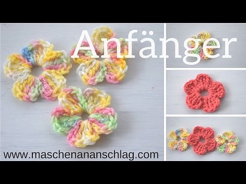 EINFACHE BLUME häkeln | nur für Anfänger geeignet | Anleitung