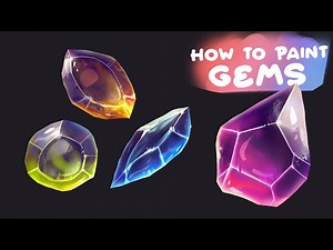 How to paint GEMS ◈ Game Asset TUTORIAL ✐