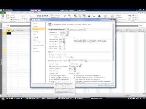 MS Project 2010 - Setting Up File Properties