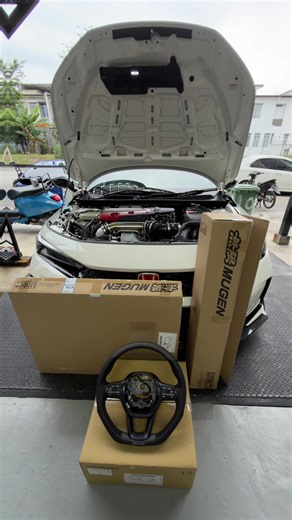 MUGEN ACCESSORIES ADDED ON CIVIC TYPE R FL5! ✔️ Mugen Steering ✔️ Mugen Carpet Black ✔️ Mugen Gear Knob ✔️ Mugen Frame Plate ✔️ Mugen Pin #fl5mugen #fl5 #fk8 #mugenpower #fyp