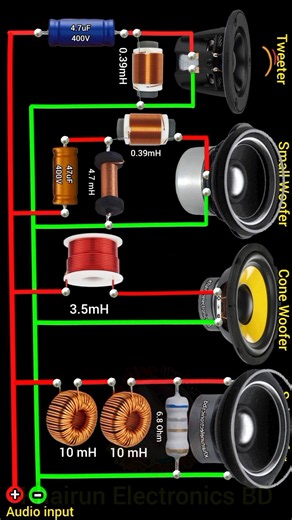 4-Way Audio Crossover Circuit Diagram