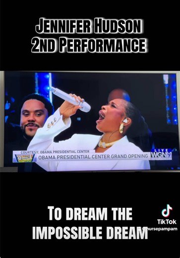 THIS PART!!!! Jennifer Hudson singing “The Impossible Dream” at the Obama Presidential Center opening was pure magic. ✨🎶 Her voice didn’t just fill the room—it filled hearts. This part though!!! Some will never be this man!!! The perfect song for a day celebrating hope, vision, and believing that even the impossible can become reality.#JenniferHudson #TheImpossibleDream #ObamaPresidentialCenter #BarackObama #MichelleObama