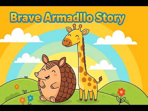 The Brave Little Armadillo and the Wise Giraffe | Kids Animal Story ‪@littlesproutfun‬