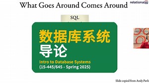 【卡内基梅隆大学】数据库系统导论 | Intro to Database Systems (15-445⧸645 - Spring 2025)