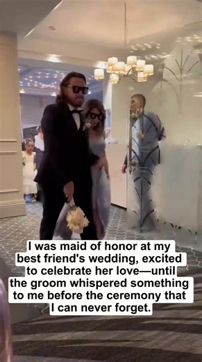 I was maid of honor at my best friend’s wedding, excited to celebrate her love—until the groom whispered something to me before the ceremony that I can never forget. As the guests settled into their seats and the music began to play softly, he leaned in so close I could feel the nervous tremble in his breath. “If she ever knew the truth, this wedding wouldn’t happen,” he murmured. My heart skipped. I thought he was just shaken by the nerves of the day—until he continued. “Everyone thinks I carry