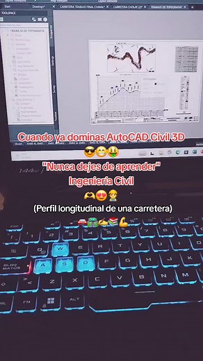 Perfil longitudinal de una carretera en AutoCAD Civil 3D