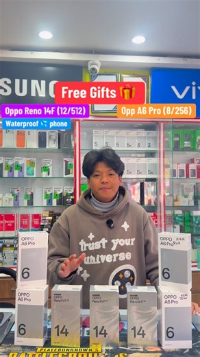 @digitechenterprises on Instagram: "📱 OPPO Reno 14 F & OPPO A6 Pro are now available at Digitech Enterprises! 💧 Water-resistant design for everyday protection 📸 Stunning camera quality ⚡ Smooth performance & long-lasting battery ✨ Stylish look with powerful features 🎁 FREE gifts on every purchase — limited time only! 📍 Get yours today at Digitech Enterprises and enjoy reliability, style, and performance all in one device. ⏳ Hurry, limited stock available!#fyp #oppo #waterproof"