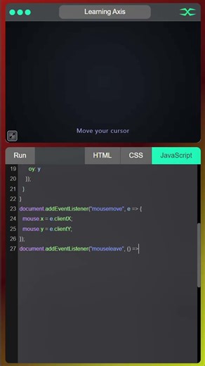 Cursor Wave Field | HTML CSS JavaScript