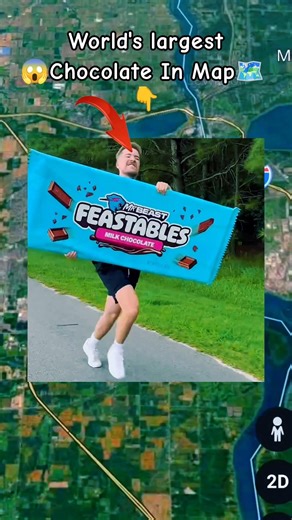 World's largest Chocolate 😶‍🌫️😱 on google maps and google earth 🌎 #shots #datachampion