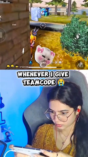 Whenever I give Team Code 😭💀 Chedte hai 🥲 | FF Girl Live #freefire #shorts #ff #funny #shortvideo