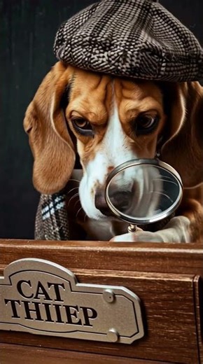 Cute dog chasing cat